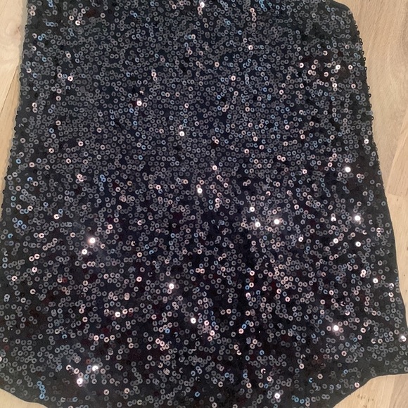 𝅺express Dreamweight Cotton Sequin Racerback Tank Top Black Women’s XS - Picture 2 of 7